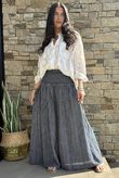 Marina Chalk Stripe Palazzo Pant Navy